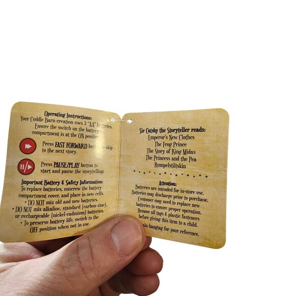 Sir Catsby The Storyteller Plush Cat Toy With Glowing Eyes - Picture 4 of 6